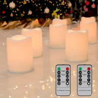 New 9 remote-controlled electronic candles, timed LED candles, holiday atmosphere decorative candles