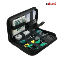11-in-1 FTTH Cable Tester Network Repair Tool LAN Cable Tester Wire Cutter Screwdriver Pliers Crimping Maintenance kit