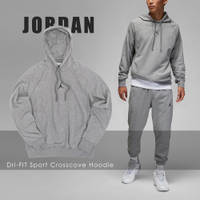 Nike 帽T Jordan Sport 灰 黑 喬丹 飛人 連帽上衣 吸濕 快乾 長袖 DQ7328-091
