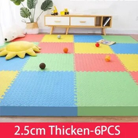 Thicken 2.5cm Tatame Baby Play Mat Activities Mat for Baby Mat 6PCS Game Mats Playroom Mat Play Mats Floor Noise Mat Puzzle Mat