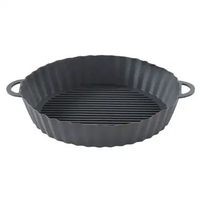 Alas Air Fryer Baking Tray Bulat Diameter 18cm Bahan Silikon Silicone Pan Grey
