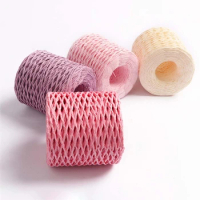 Cotton Raffia Yarn Crochet Summer Sun Hat Yarn Beach-Bag Yarn Raffia Straw Yarn DIY Knitting Material for Women Girls