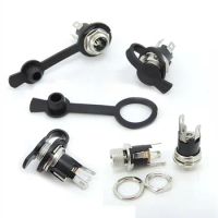 3Pin Terminal DC female Power Plug Jack 5.5 mm x 2.1mm 5.5*2.5 Socket Electrical Connector with Dustproof Cover Cap