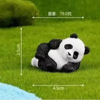 Dekorasi Rumah Desktop Hewan Kecil Ornamen DIY Cute Panda Cute Panda Bambu Sensor Anak Ornamen Lucu 