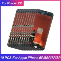 10 PCS 100% Test For iPhone 6Plus 6s plus 7plus 8 Plus LCD Screen Display Touch For iPhone 6P 6SP 7P 8P Assembly lcd