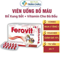 Viên Sắt Bổ Máu Ferovit - Bổ Sung Sắt, Vitamin và Acid Folic Cho Mẹ Bầu và Trẻ Em Thiếu Máu 30 Viên