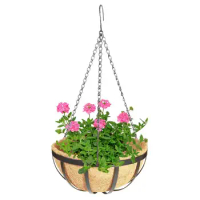 Coco Planter Baskets Hangable Coco Flower Pot Coco Liner Planter Hangable Planter Pot For Yard Lawn Flower Plants Growth