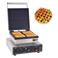 Commercial 4pcs square waffle maker machine Electric Stainless Steel Cake Maker bread toaster snack equipment with CE
