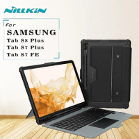 Nillkin for Samsung Galaxy Tab S7 FE/ S7 S8 Plus 5G Bluetooth Bumper Backlight Kayboard Case Adjustable Stand Removable Keyboard