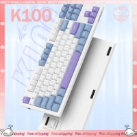 DURGOD K100 Mechanical Keyboard 3 Mode 2.4G Bluetooth Wireless Keyboard Keycaps PBT Hot-Swap RGB Blacklit Gaming Keyboards Gifts