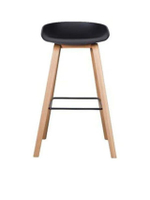 เก้าอี้ี้บาร์สูง รุ่น R1089 BAR STOOL - ดำและน้ำตาล