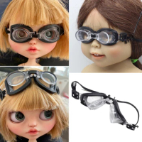 Stylish Miniature Swimming Swimmer Plastic Goggles For Labubu 1/6 BJD Blythes Doll As Fit 18inch Girls Doll Accessories Toy