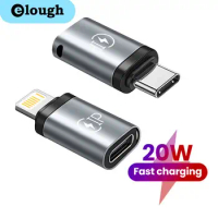 Elough USB C Adapter for ios 20W Fast Charging Converter Lightning Male to Type C Female Adapter for IPhone 14 13 12 11 Samsung