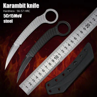 Tactical Self Defense Knives Outdoors Utility EDC Karambit Mini Fixed Blade Knife Camping