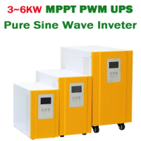 6000W/4000W/3000W Off Grid Inverter Surge Power Charge Pure Sine Wave Inverter 24V 48V To 220V 110V MPPT PWM UPS with Charger