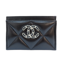 【二手名牌BRAND OFF】CHANEL 香奈兒【再降價】黑色 羊皮 CHANEL 19 名片夾 卡夾 AP1167
