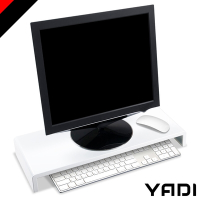 【YADI】空間大師-液晶螢幕增高架(鍵盤收納架)/鋼琴烤漆/全金屬材質-白