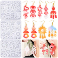 Earring Pendant Silicone Mold Epoxy Resin Jewelry Making Molds DIY Tassels Charms Earrings Epoxy Resin Crafts Casting Mould