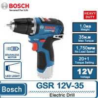 Bosch GSR12V-35 12V Brushless Rechargeable Electric Drill 35N.m , Screwdriver Used for Drilling Holes on Wood and Metal
