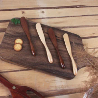 Japanese-style Solid Wood Jam Butter Knife Natural Bread Knife Cake Knife Smooth Wooden Tableware Kitchen accessories