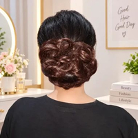 Wig Rambut Sambung Konde Rambut Cewek Sintesis Rambut Hair Clip Curly Sanggul Instan Jawa Curly Ramb
