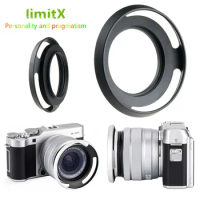 52mm Metal Vented Lens Hood for Fujifilm X-T100 X-T30 II X-A20 X-A7 X-A5 XA20 XA7 XA5 XT30 XT100 XT30II Camera with 15-45mm lens