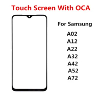 Touch Screen For Samsung Galaxy A02 A12 A22 A32 A42 A52 A72 Front Glass Panel LCD Display Outer Cover Repair Replace Parts OCA