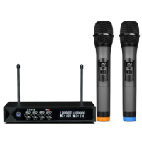 Wireless Microphone System Karaoke Dual Handheld Microphone For Computer Speaker Studio Party Microphone