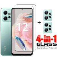 4in1 Tempered Glass For Redmi Note 12 4G Full Screen Protector For Redmi Note 12 Pro Plus Global Note 12 Turbo Protective Glass