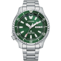 CITIZEN 星辰錶 Promaster鋼鐵河豚EX Plus 亞洲限量潛水機械錶(NY0131-81X)-44mm-綠面鋼帶【刷卡回饋 分期0利率】【APP下單4%點數回饋】