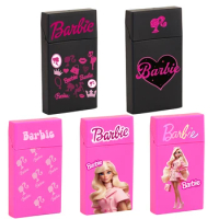 Barbie Cigarette Box for Women Fashion Ladies Thin Cigarette Case Fashionable Portable Cigarette Packaging Box Holder Accessory