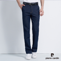 Pierre Cardin皮爾卡登 男款 平口彈性牛仔休閒長褲-藍色(7227884-39)