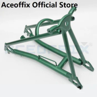 ACEOFFIX for Brompton Bike 2020 postal green folding bike Frame chrome molybdenum steel rear Rack