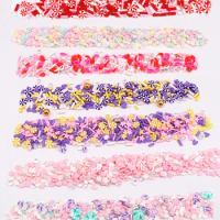 Mixed Rhinestone Polymer Clay Slices Decor Additives For Slimes Filler Supplies Charms Clay Sprinkles Accessories Nail Art Toy