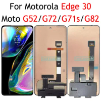 AMOLED / TFT Black 6.6 inch For Motorola Moto G52 G72 G71s G82 Edge 30 LCD DIsplay Touch Panel Screen Digitizer Assembly