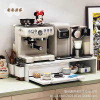 桌面咖啡機 置物架 防塵咖啡器具收納盒抽屜式零食收納櫃擺放臺日本[DD0426005]