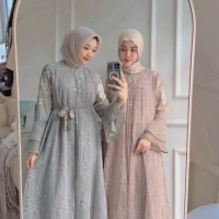 MEDINA DRESS PANJANG GAMIS LEBARAN BAJU LEBARAN GAUN WANITA GAMIS PANJANG MUSLIMAH BISA COD BAYAR DI