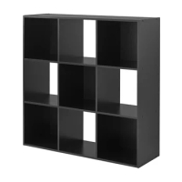 9-Cube Storage Organizer Black Bookshelf Bookcase Book Shelves Bookshelf