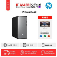 [Free Monitor] HP OmniDesk Desktop PC | M02-0145D | Intel Core i3-14100 | RAM 8GB | SSD 512GB | Wind