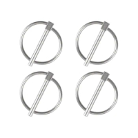 Lynch Pin, 4PCS Dia 4.5mm 316 Stainless Steel Round Safety Pins Trailer Lock Pin Retaining Pins Lynch Pin Fasteners