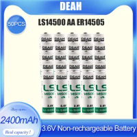 50PCS New 3.6V LS14500 LS 14500 ER14505 14500 TL5104 Lithium Battery For PLC Equipment CNC Machine Primary Batteries