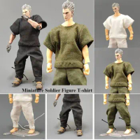 Pants Soldier Figure Trousers Soldier Figure Accessory Soldier Casual Pants Trendy Clothing T-shirt 1/18 Miniature Clothing