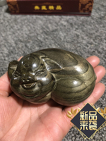 廠家直銷金絲楠木陰沉福氣小豬原木色手把件辦公室客廳金豬擺件品1入