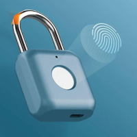 Smart Fingerprint Padlock, Touch Fingerprint Door Lock, USB Charging, Keyless, Anti Theft, Travel Case, Drawer Safety Lock, New
