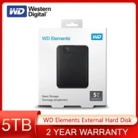 Western Digital WD Elements 5TB 4TB 2T 1T External Hard Drive 2.5" USB 3.0 Portable External HDD Hard Disk For Desktop PC Laptop