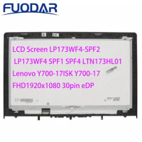For Lenovo Y700-17ISK Y700-17 IPS LCD Matrix Screen Assembly LP173WF4-SPF1 Non-Touch FHD 1920x1080