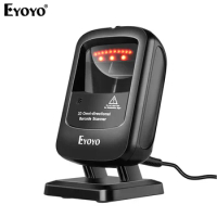 Eyoyo Omnidirectional 2D handfree Wired Barcode Scanner with infrared auto-sensing scanning with decoding capability