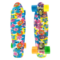 Printed 22inch Drift Fishboard Skateboard Children Men Women Mini Penny Fishing Board Retro Skating Longboard Deck Skate Board