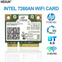 Dual Band Wireless-N 7260 7260AN 802.11abgn+BT4.0 combo WLAN adapter for hp ZBOOK 14 15 Series,sps 7