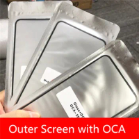 Outer Screen with OCA for Oneplus7 6T 6 One 9 9R 8T 7T Plus Front Touch Panel LCD Display Glass Cover Lens Repair Replace Parts